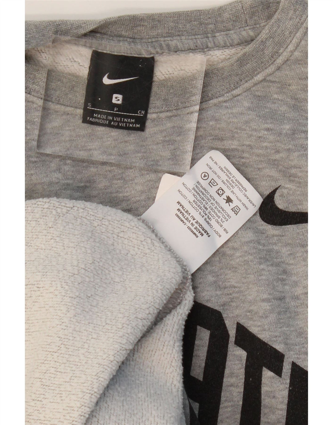 NIKE Ohio State Graphic Sweatshirt Pull Petit Gris Coton