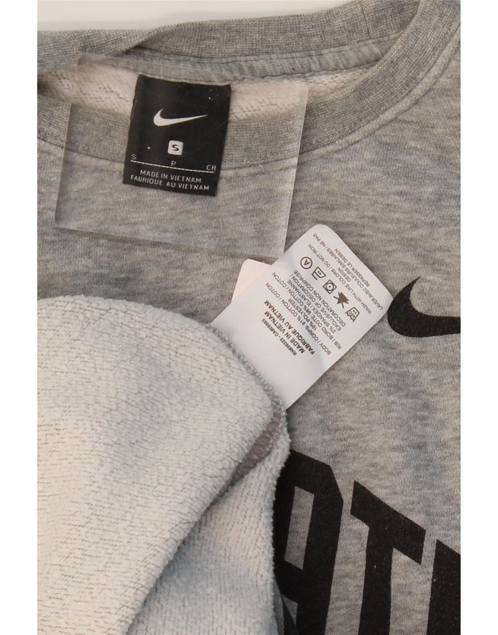 NIKE Ohio State Graphic Sweatshirt Pull Petit Gris Coton