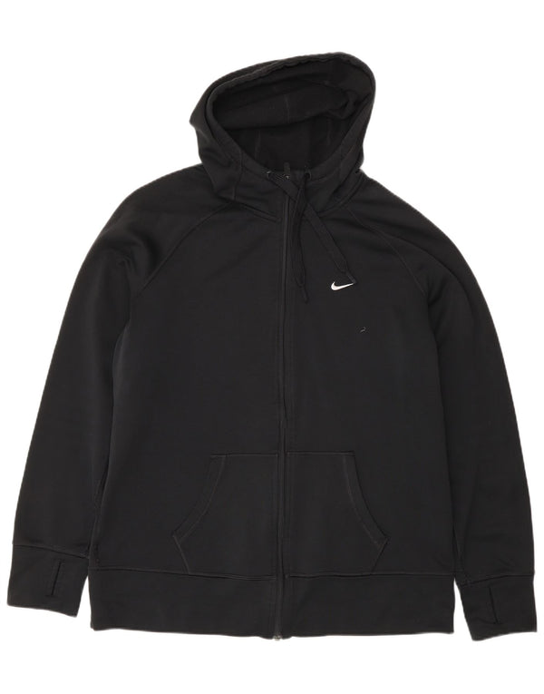 Nike Pull à capuche zippé Therma-Fit pour femme UK 18 XL Noir Polyester Sports