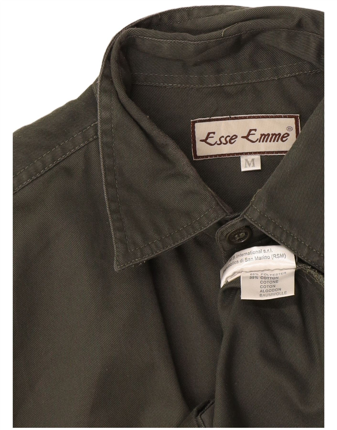 ESSE EMME Chemise Militaire Homme Kaki Moyen Polyester