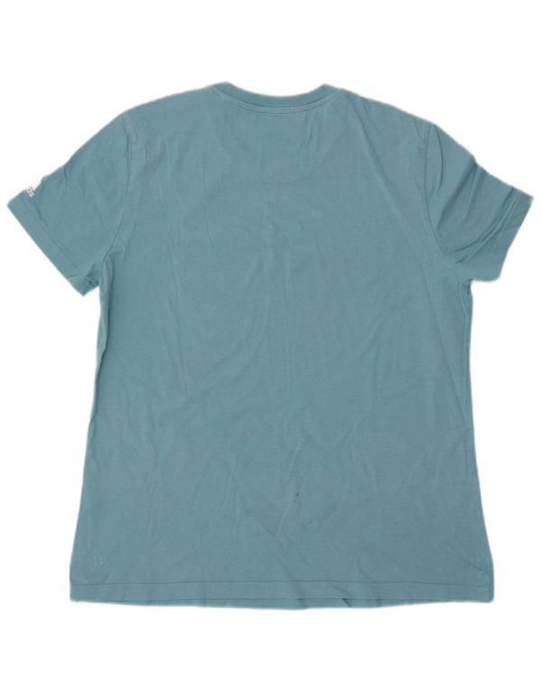 Adidas T-shirt graphique pour femme UK 20/22 XL Bleu Coton