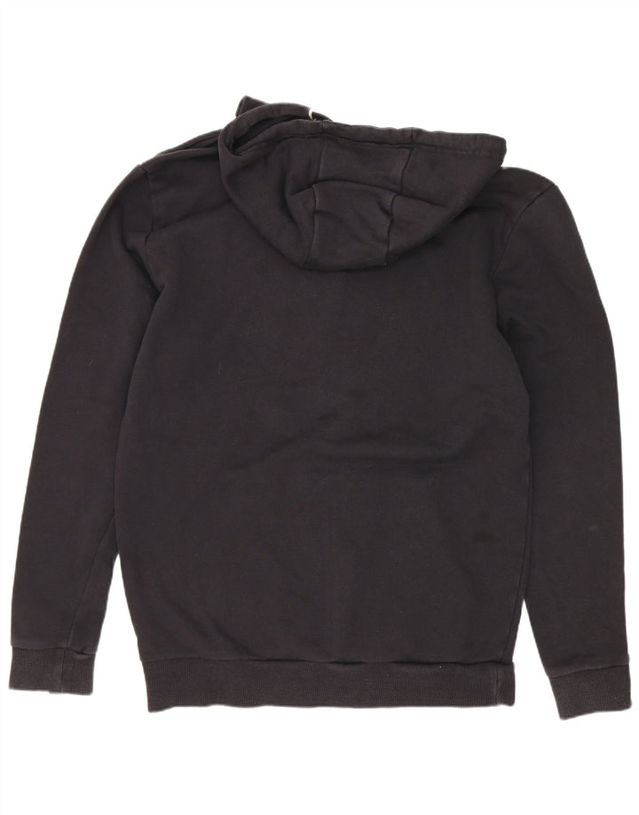 Ellesse Pull à capuche graphique en coton noir moyen pour homme