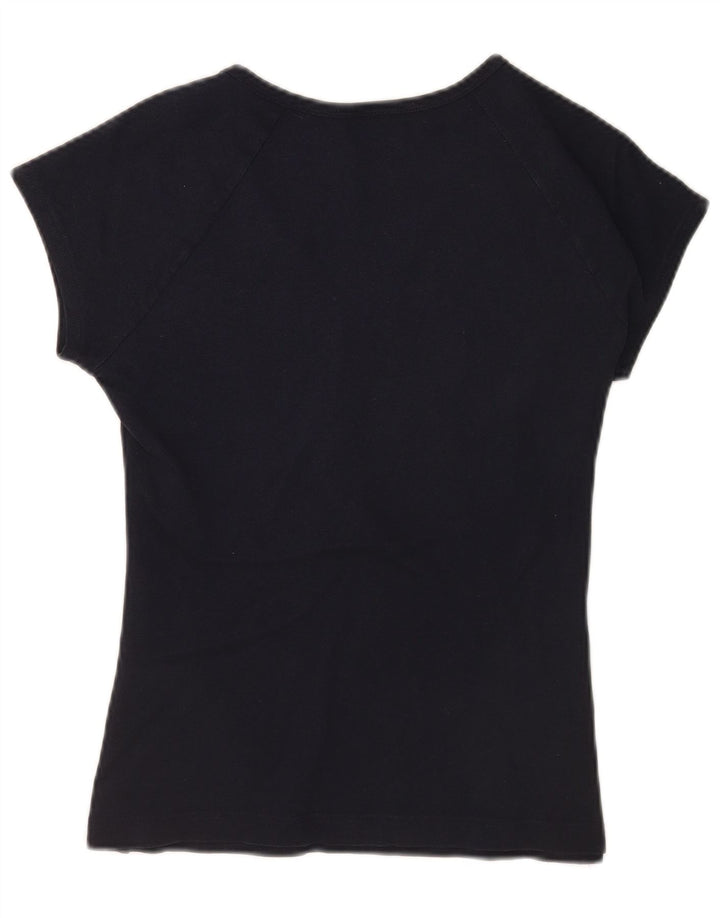 Lacoste T-Shirt Femme Top Taille 42 Grand Bleu Marine Coton