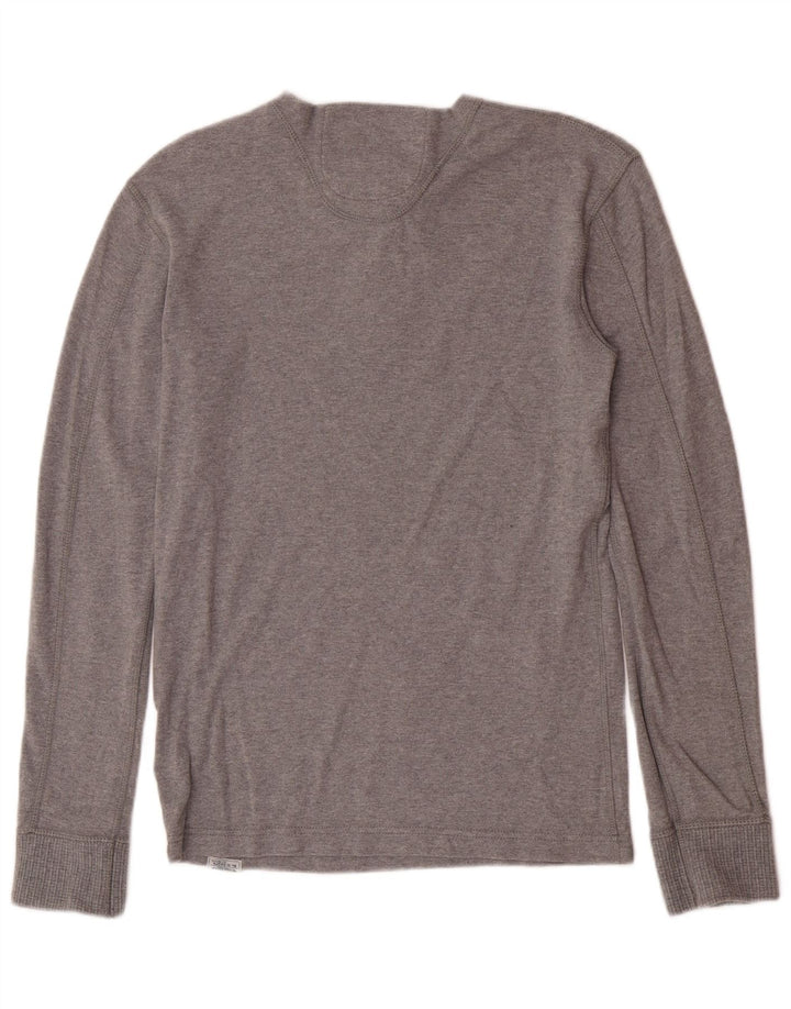 Superdry Haut à manches longues en coton gris moyen |