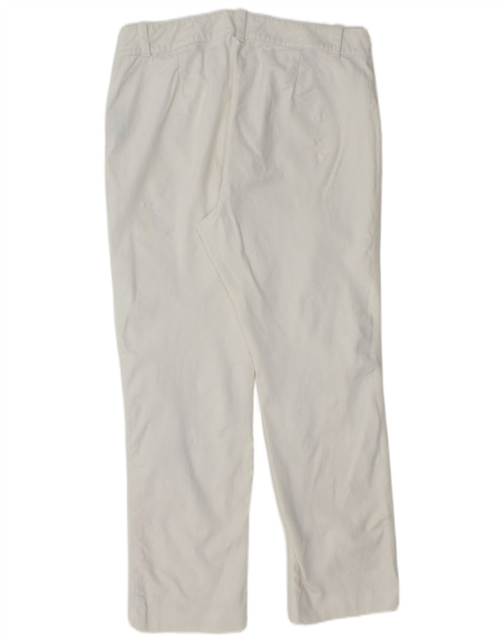 RALPH LAUREN Pantalon décontracté droit pour femme US 12 Large W32 L27 Blanc
