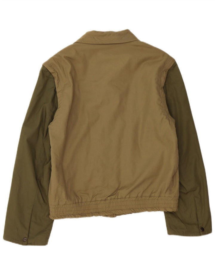 NINO DANIELI Veste Bomber Femme UK 16 Large Kaki Colourblock