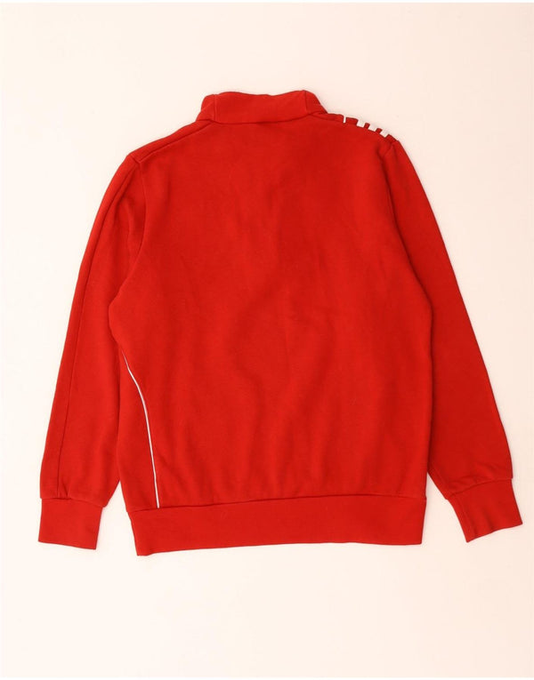 Adidas Boys Zip Neck Sweatshirt Jumper 13-14 Years Red Cotton