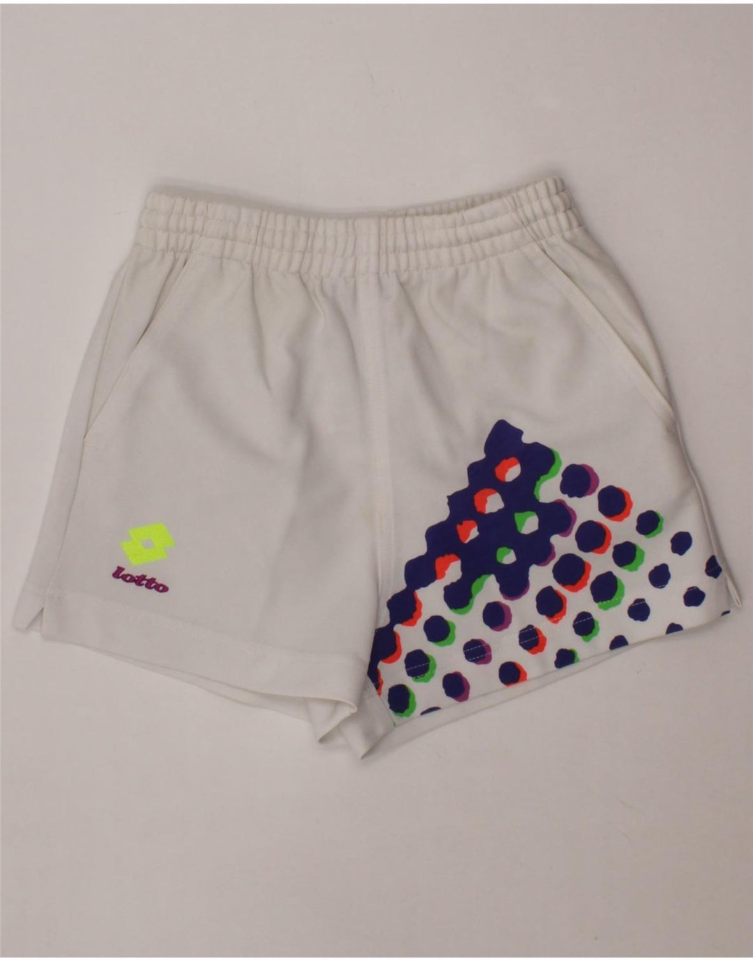 LOTTO Short de Sport Graphique Fille 9-10 Ans Grand Blanc Polyester