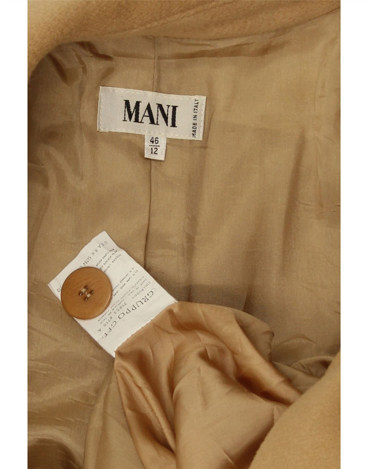 MANI Pardessus Femme IT 46 Large Beige Laine