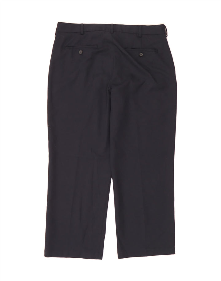 IZOD Mens Straight Chino Trousers W34 L27 Navy Blue Polyester Vintage Izod and Second-Hand Izod from Messina Hembry 
