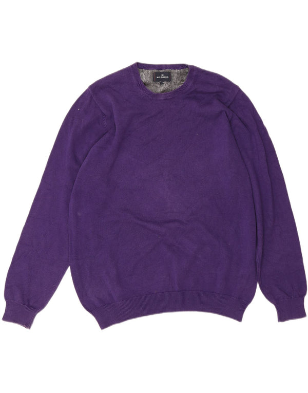 Marks & Spencer Pull à col rond bleu Harbour pour homme, grand violet