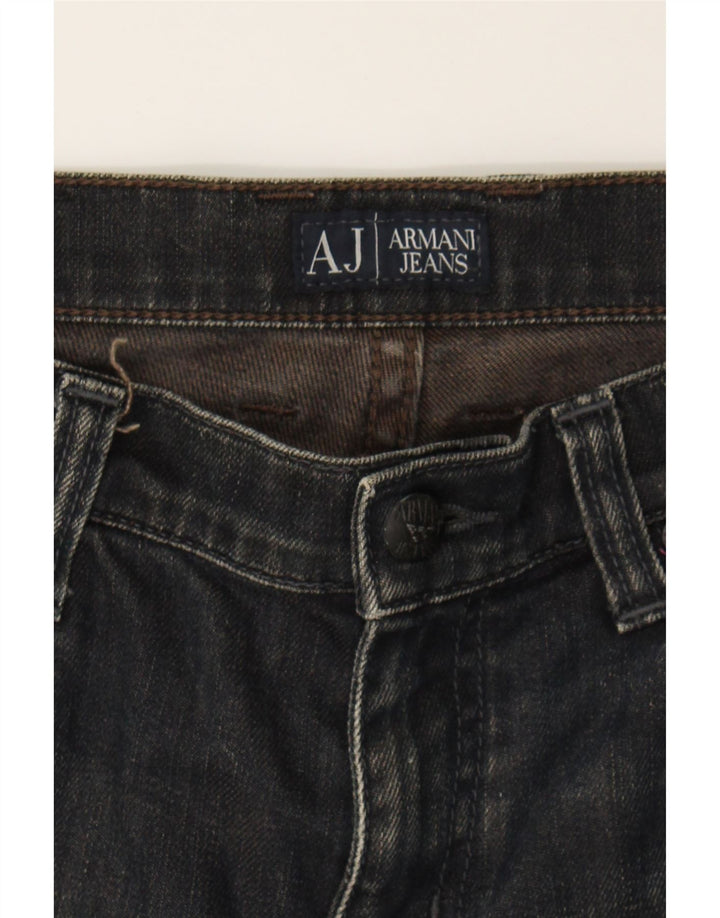 ARMANI Womens Straight Jeans W27 L28 Navy Blue Cotton Vintage Armani and Second-Hand Armani from Messina Hembry 