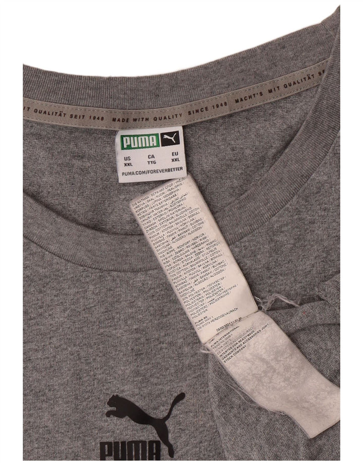 Puma T-shirt graphique pour homme 2XL Gris Coton
