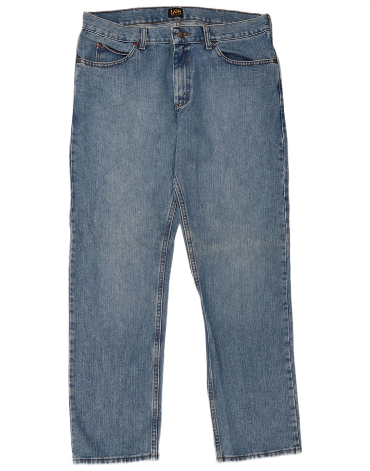 LEE Jean droit coupe droite homme W35 L32 bleu coton