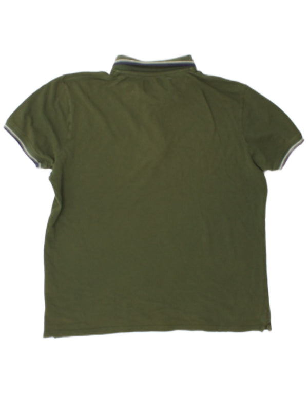 Lyle & Scott Mens Polo Shirt Large Khaki Cotton