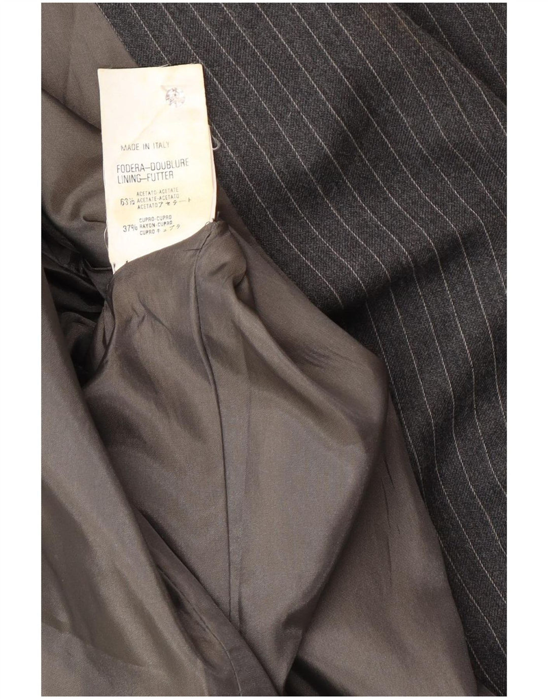 Ferre Womens 001 1 Button Blazer Jacket UK 16 Large Gris Acétate à fines rayures