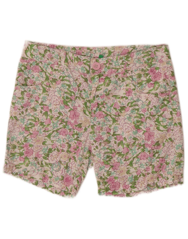 Benetton Short décontracté pour fille 11-12 ans 2XL W29 Multicolore Floral