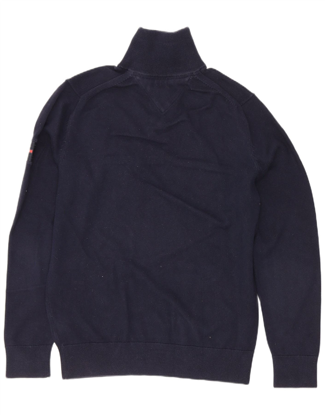 Tommy Hilfiger Pull à col zippé pour homme Bleu marine moyen Colourblock