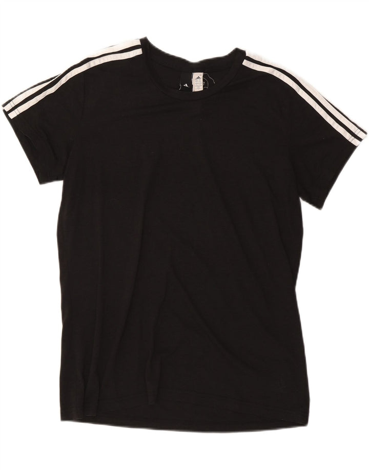ADIDAS T-Shirt Femme UK 20/22 XL Noir Polyester