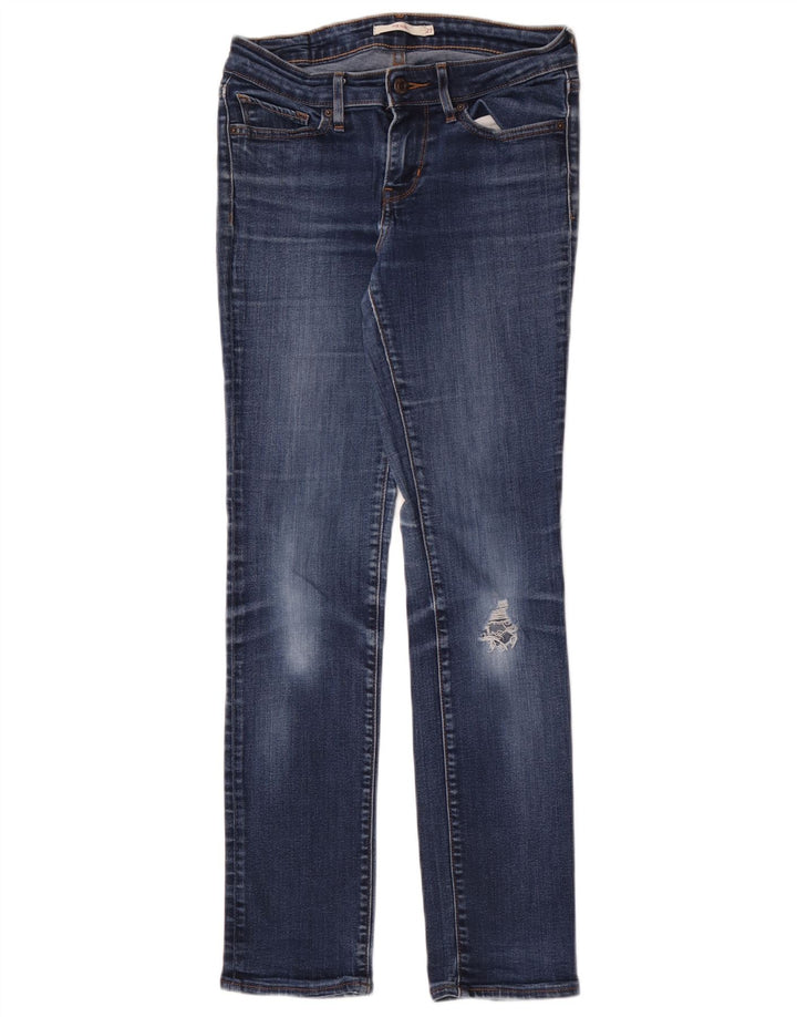 LEVI'S Jean Slim 712 Femme Effet Déchiré W27 L30 Bleu Coton