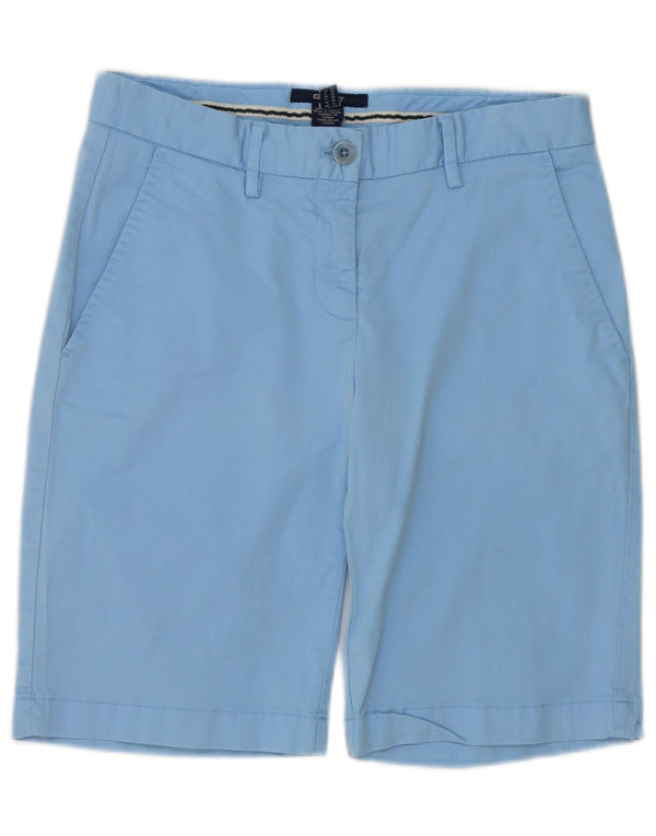Gant Short Chino Femme UK 10 Small W32 Bleu Coton