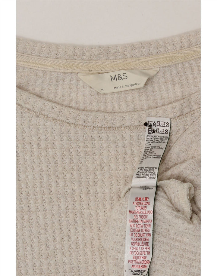Marks & Spencer Haut à manches longues pour femme UK 42 Beige moyen Viscose