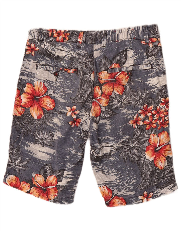 Franklin Marshall Short Leo Chino W31 Homme Bleu Marine Moyen Hawaïen