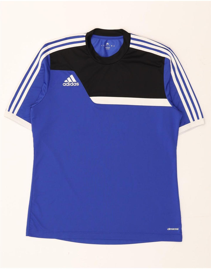Adidas Hommes Climacool T-Shirt Haut Grand Bleu Colorblock Polyester