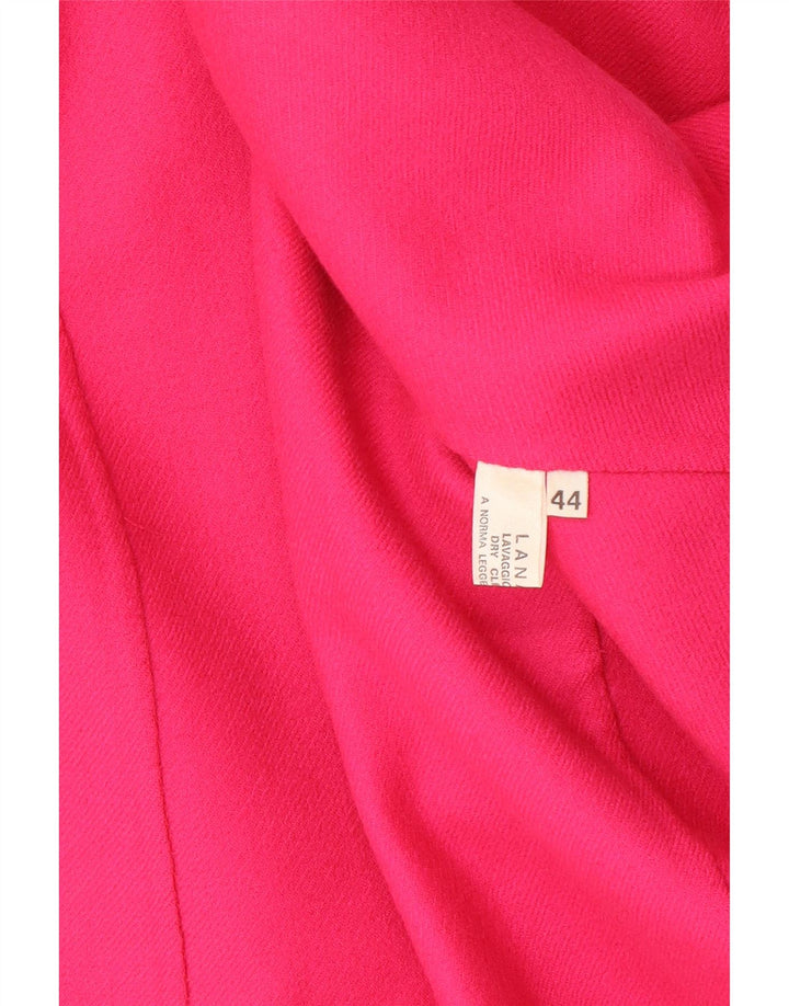 vintage Femme 1 Bouton Blazer Veste IT 44 Laine Rose Moyenne
