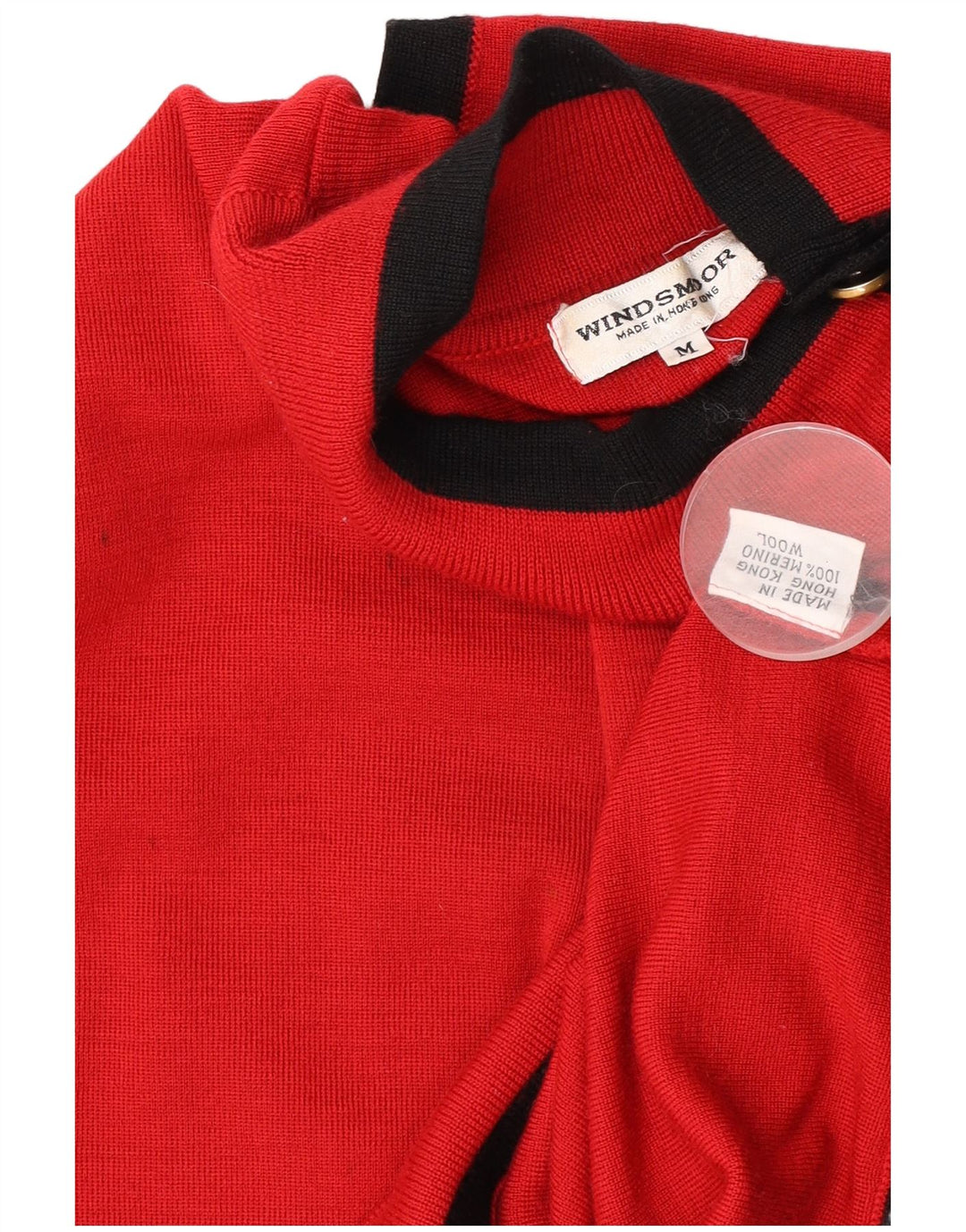 Windsmoor Pull à col boutonné pour femme UK 14 Rouge moyen Colourblock