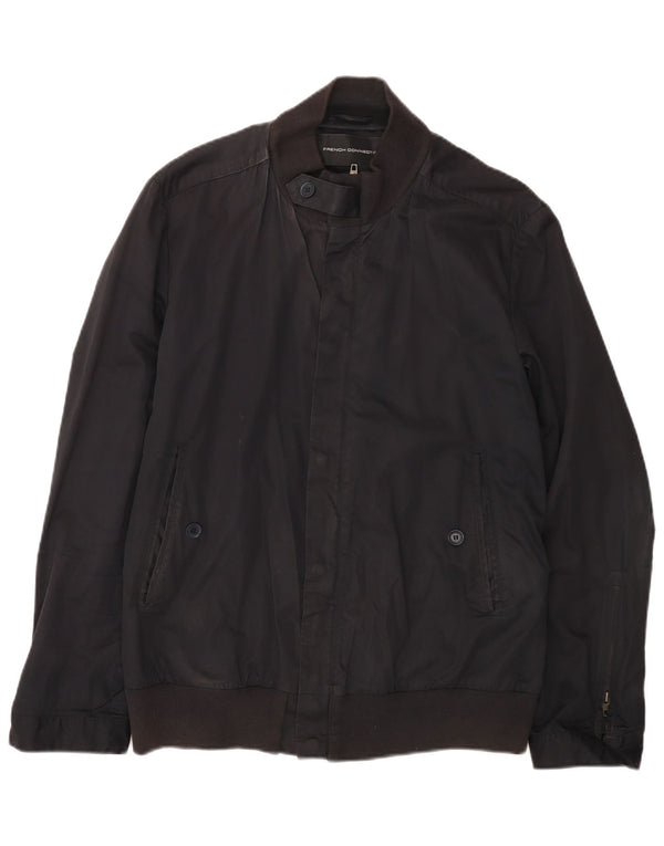French Connection Veste Bomber Homme UK 40 Large Bleu Marine Coton