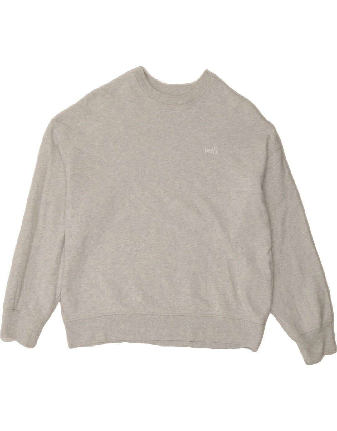 LEVI'S Womens Oversized Sweatshirt Jumper UK 10 Small Grey Cotton Vintage Levi's and Second-Hand Levi's from Messina Hembry 
