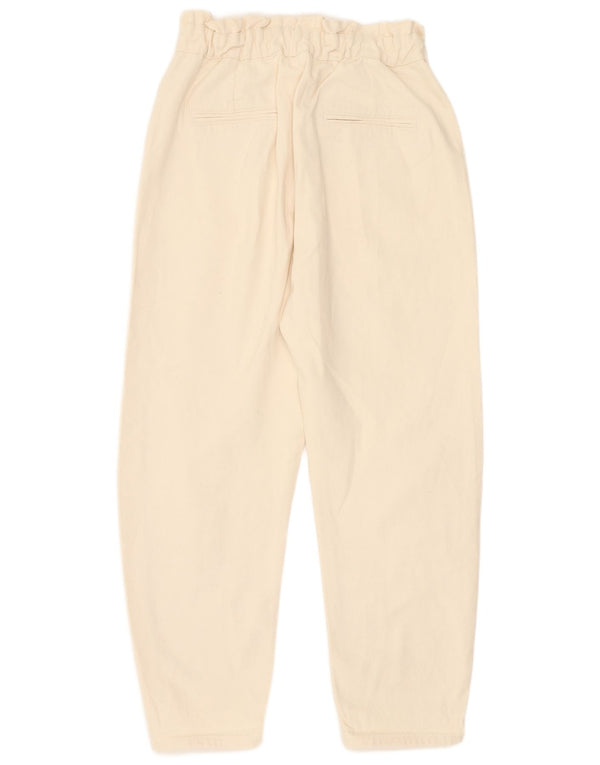 Zara Jean fuselé taille haute pour femme EU 36 XS W26 L25 Coton beige