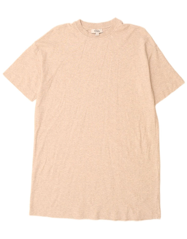 Cos Robe t-shirt surdimensionnée pour femme UK 10 Petit coton beige