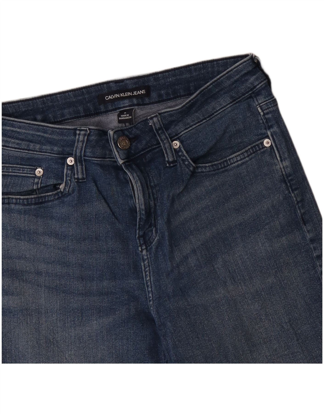 Calvin Klein Bermuda en jean pour garçon 9-10 ans W28 Bleu Coton