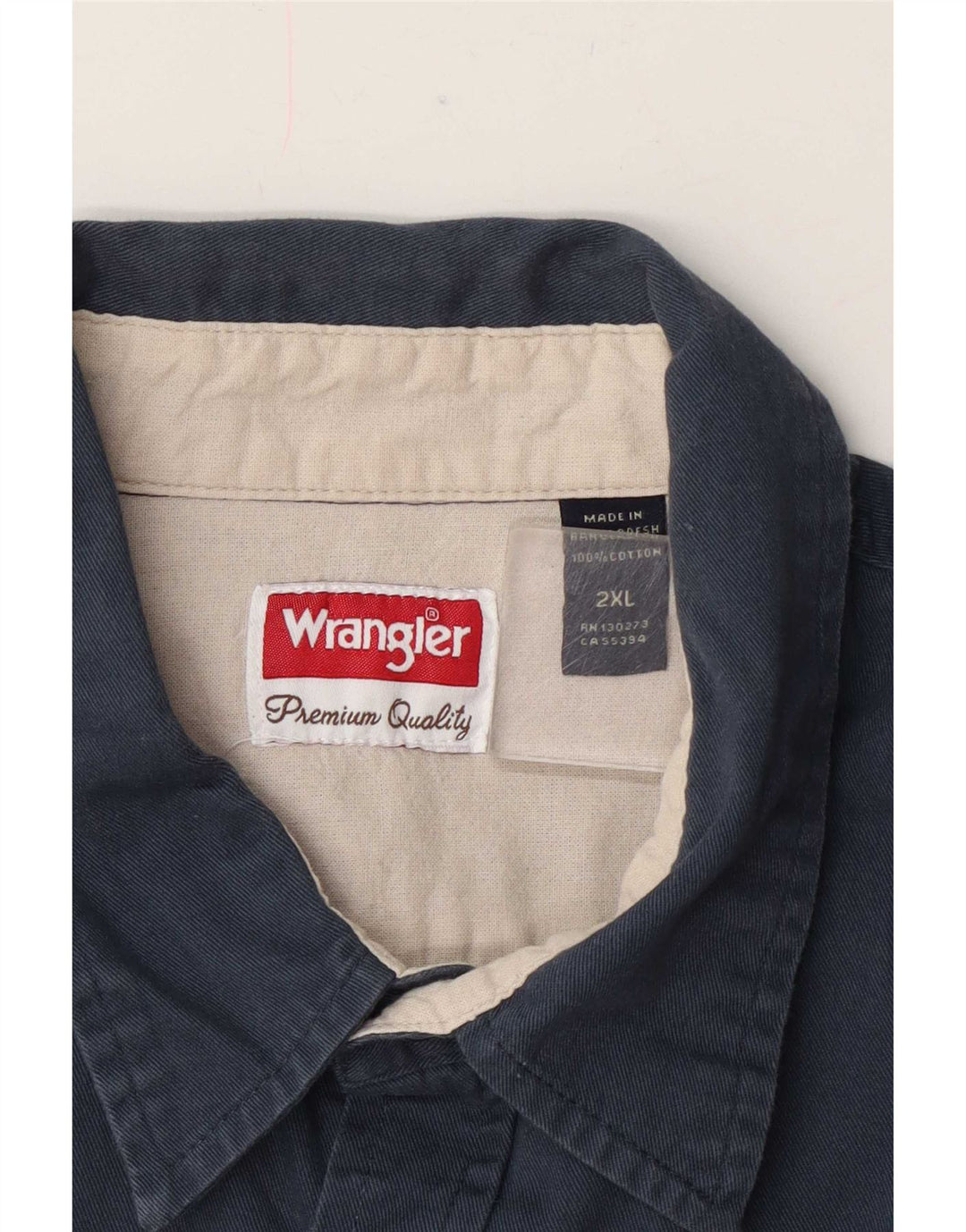 Wrangler Chemise Homme 2XL Bleu Marine Coton