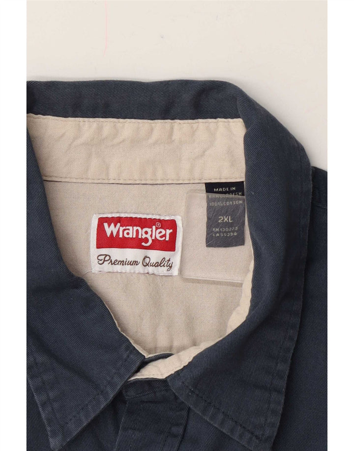 Wrangler Chemise Homme 2XL Bleu Marine Coton