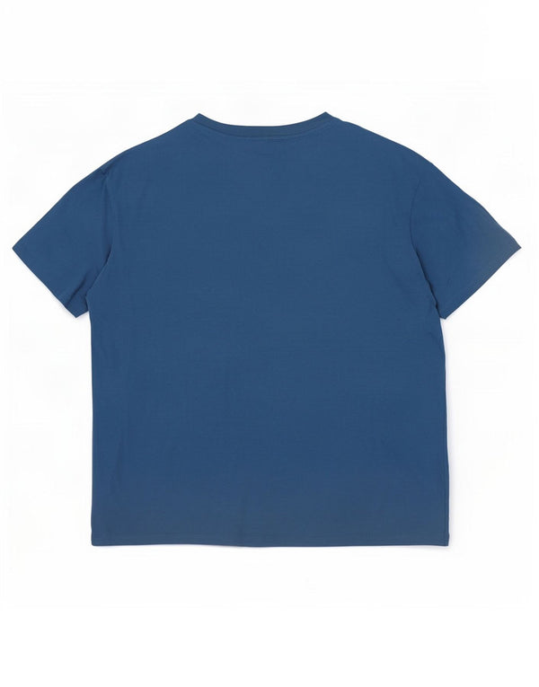 Benetton T-Shirt Femme Top UK 16 Large Bleu