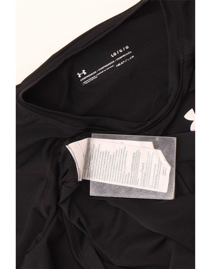Under Armour Heat Gear Haut à manches longues pour homme en polyester Noir Taille L