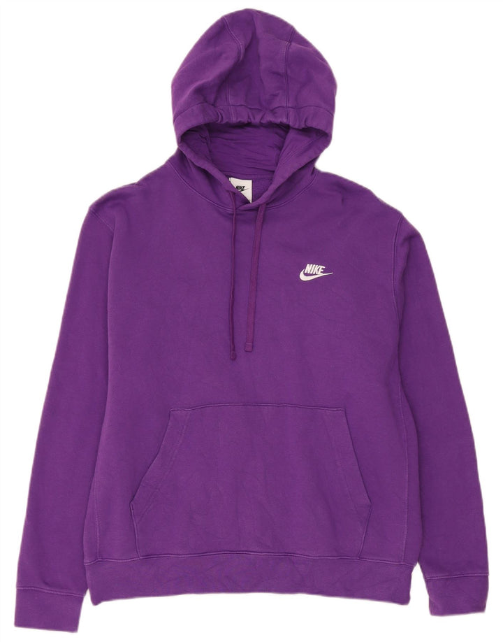 Nike Pull à capuche pour homme en coton violet Taille L