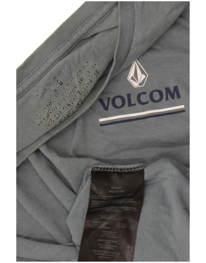 VOLCOM T-Shirt Graphique Femme UK 16 Large Bleu Coton