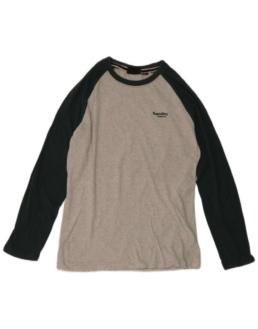 Superdry Haut à Manches Longues en Coton Colorblock Gris Moyen Homme