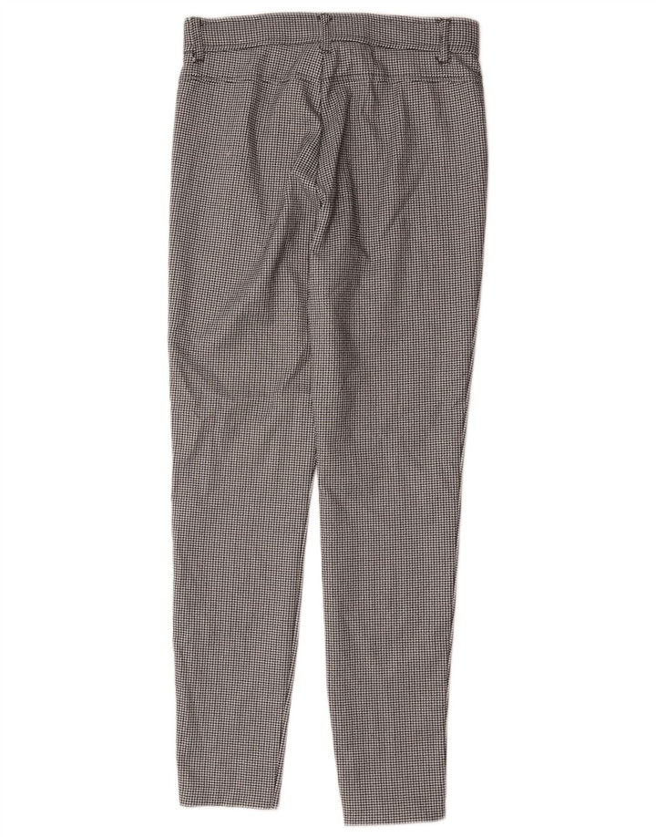 Pantalon décontracté slim femme Zara Medium W28 L27 pied-de-poule noir