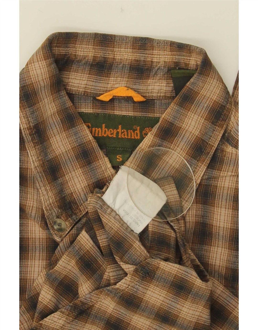 Timberland Chemise en flanelle pour homme en coton à petits carreaux marron