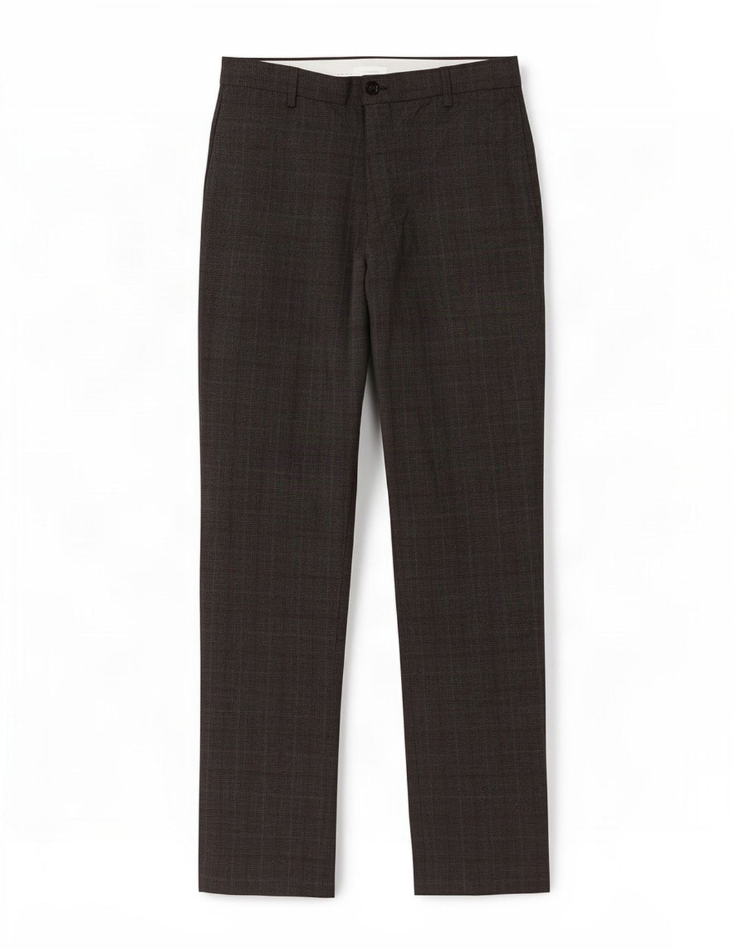 Marks & Spencer Pantalon Chino Homme W30 L33 Marron Carreaux Polyester