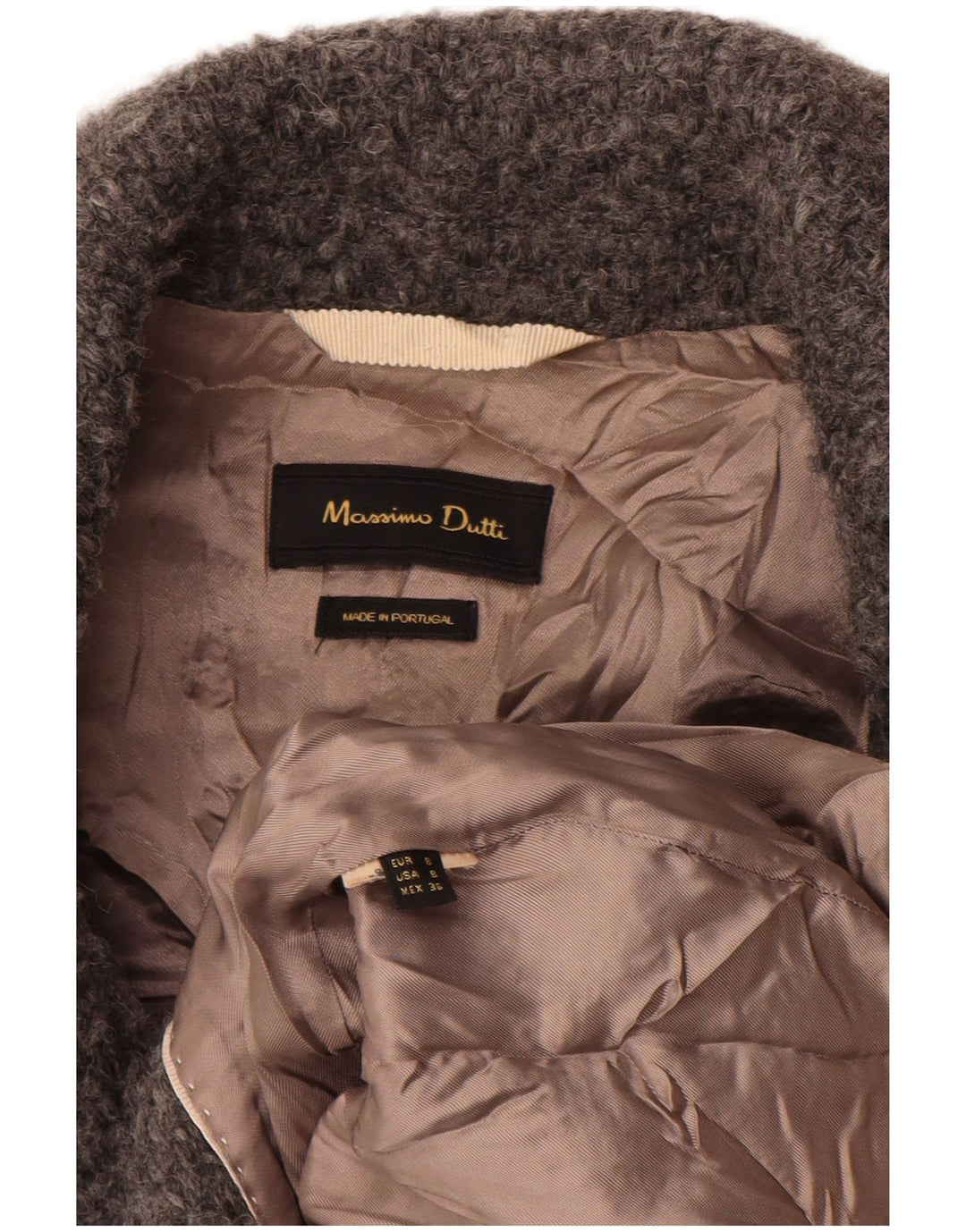 Massimo Dutti Manteau surdimensionné pour femme UK 10 Petit Gris
