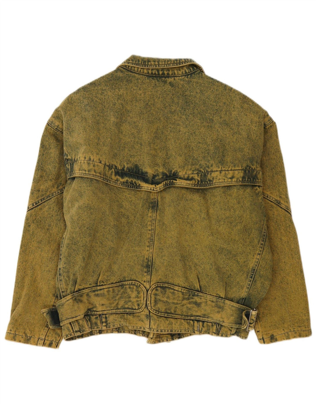 Ulfa Mens Loose Fit Denim Jacket UK 38 Coton Jaune Moyen Années 80
