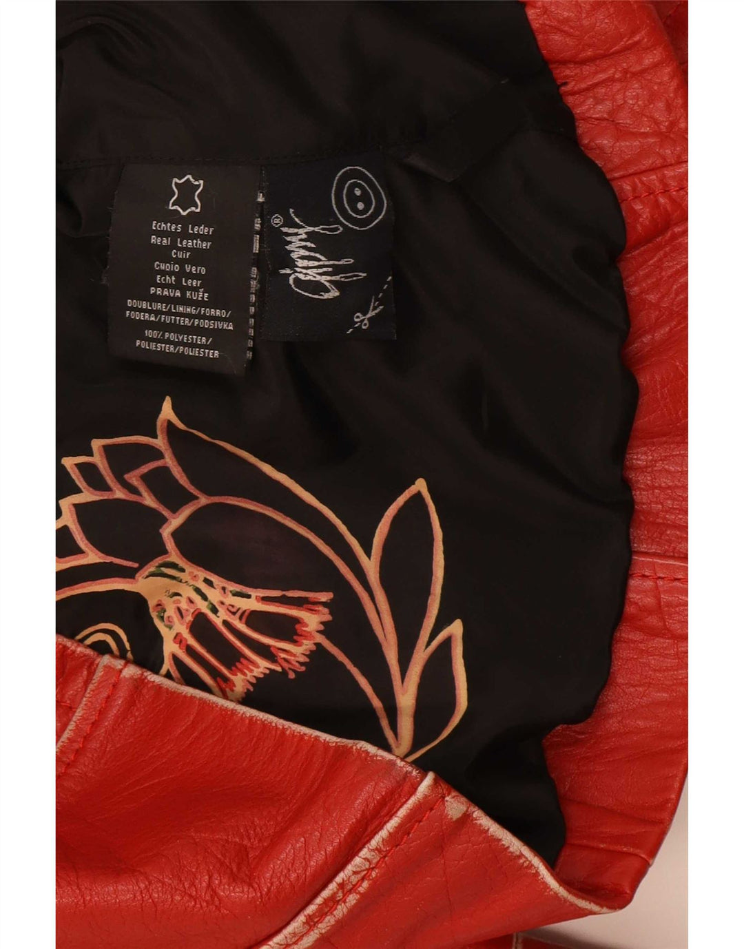 Gipsy Veste de course en cuir pour femme UK 14 Large Rouge Rayé