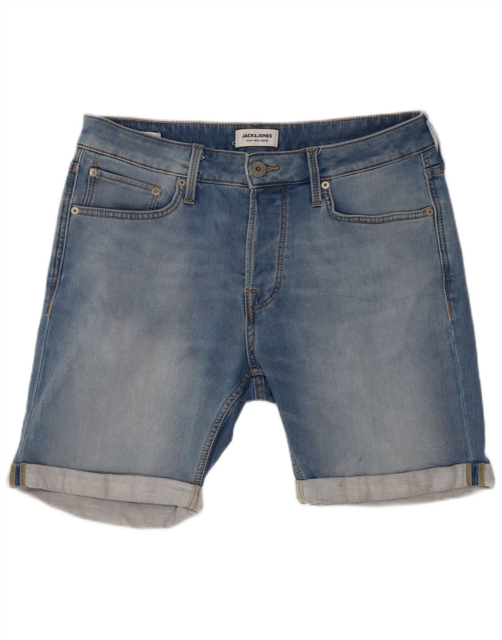 Jack & Jones Short en Jean Homme Medium W32 Bleu Coton