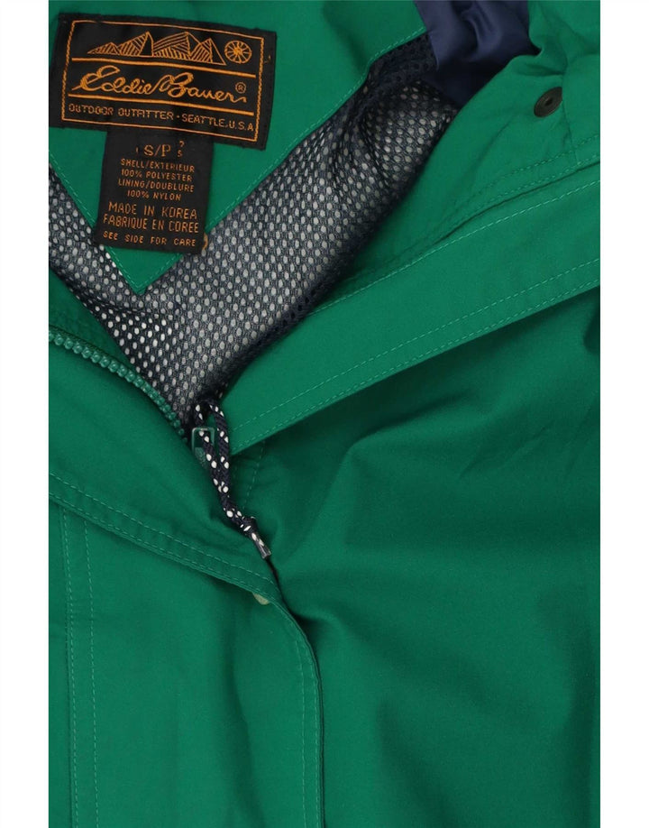 Eddie Bauer Veste de pluie à capuche pour homme UK 36 Petit Vert Polyester
